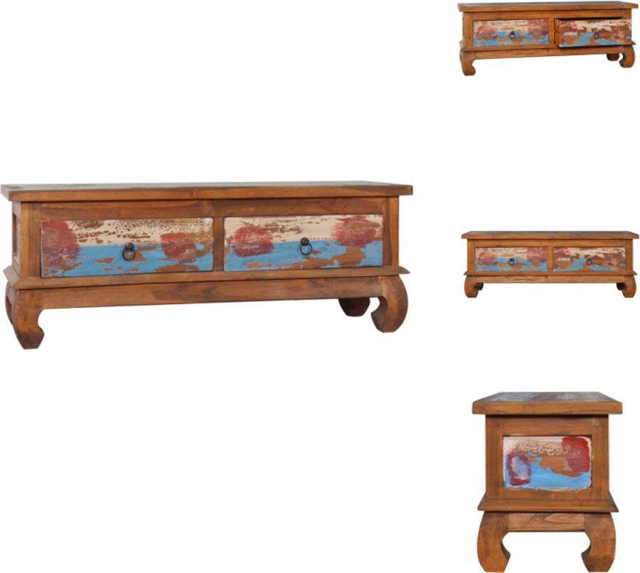 VidaXL TV-meubel Koloniale Stijl 110 x 35 x 40 cm Gerecycled Teakhout Kast
