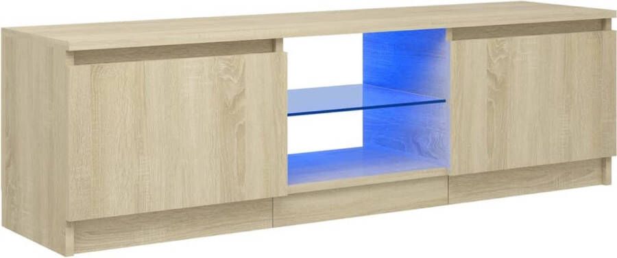 VidaXL -Tv-meubel-met-LED-verlichting-120x30x35 5-cm-sonoma-eikenkleur