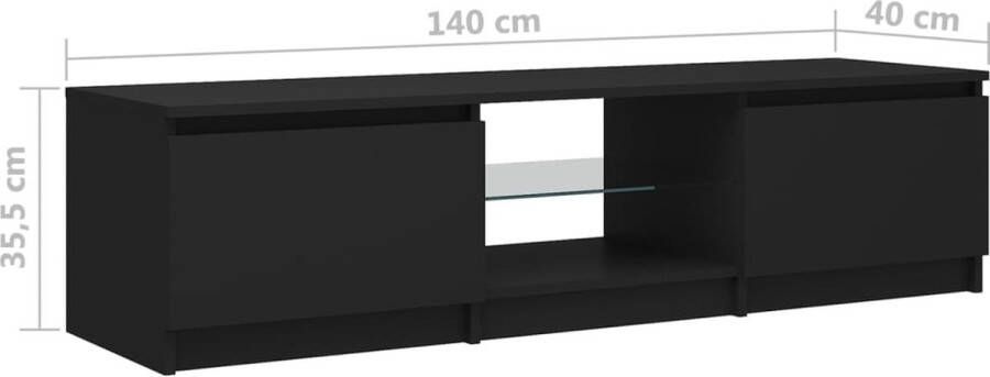 VidaXL -Tv-meubel-met-LED-verlichting-140x40x35 5-cm-zwart