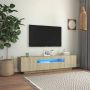 VidaXL -Tv-meubel-met-LED-verlichting-160x35x40-cm-sonoma-eikenkleurig - Thumbnail 2