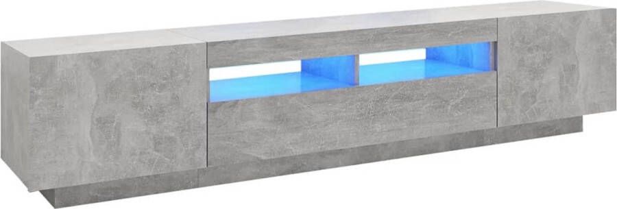 VidaXL -Tv-meubel-met-LED-verlichting-200x35x40-cm-betongrijs