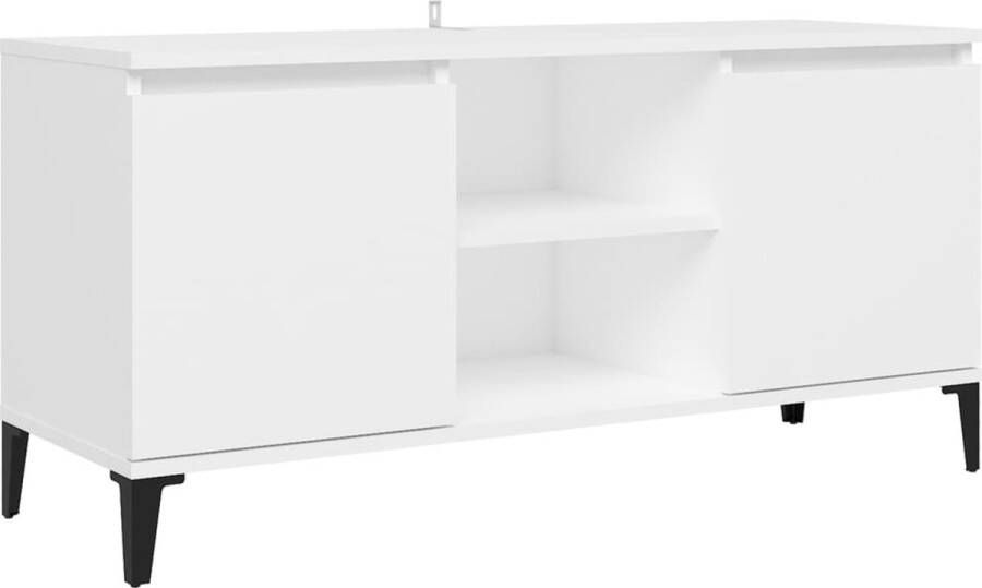 VidaXL -Tv-meubel-met-metalen-poten-103 5x35x50-cm-wit