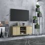 VidaXL -Tv-meubel-met-metalen-poten-103 5x35x50-cm-sonoma-eikenkleurig - Thumbnail 3