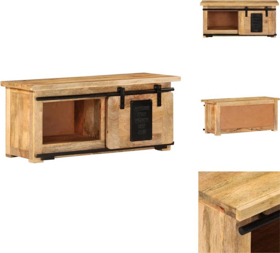 VidaXL TV Meubel Rustiek Mangohout 90 x 35 x 40 cm Schuifrail Kast