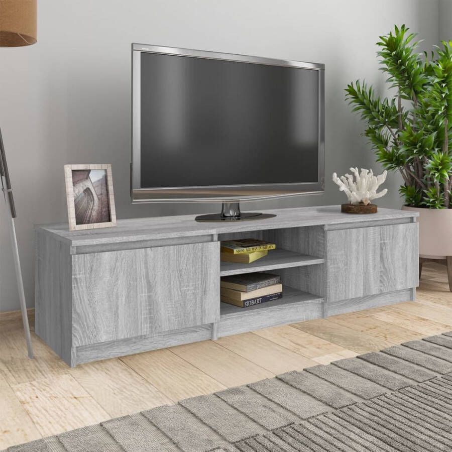 VidaXL Tv meubel spaanplaat 140x40x35 5 cm grijs