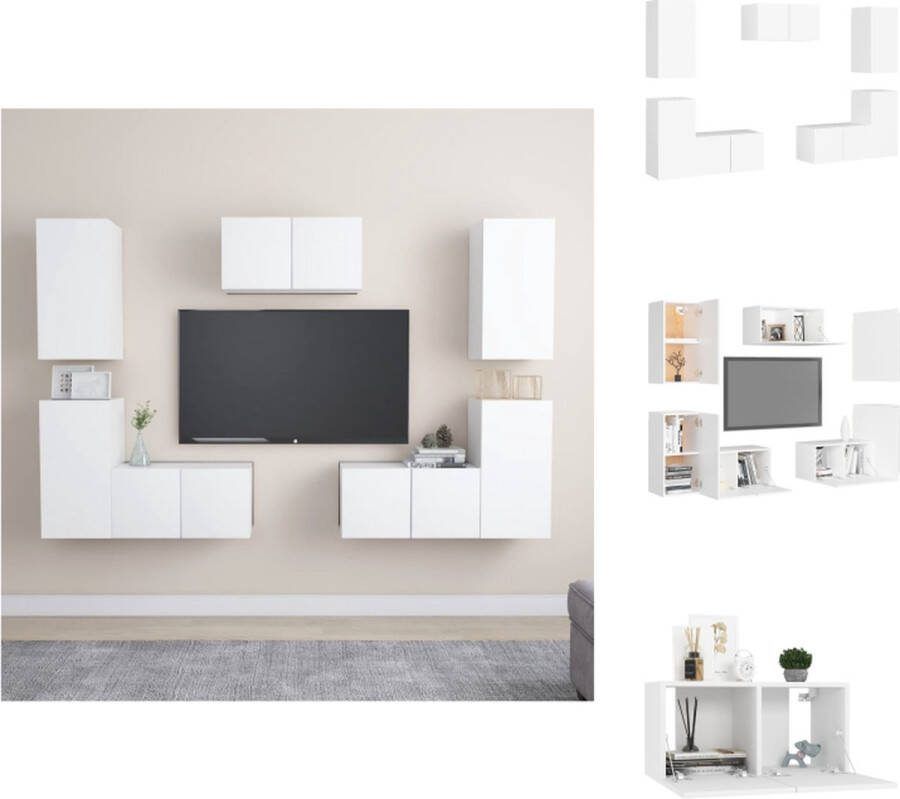 VidaXL Tv-meubel Trendy Televisiekast 60 x 30 x 30 cm Kleur- wit Kast