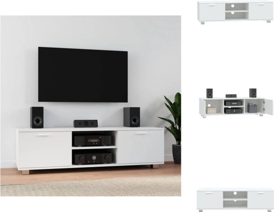 VidaXL TV-meubel Wit 140 x 40.5 x 35 cm Duurzaam hout Kast