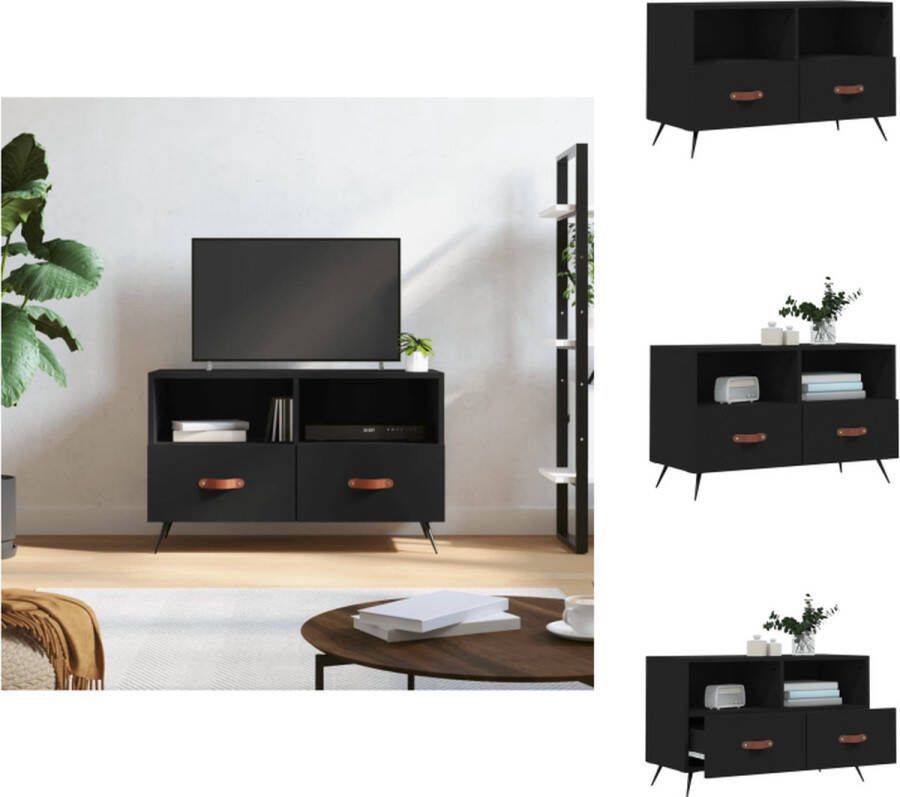 VidaXL tv-meubel zwart 80 x 36 x 50 cm Voldoende opbergruimte Kast