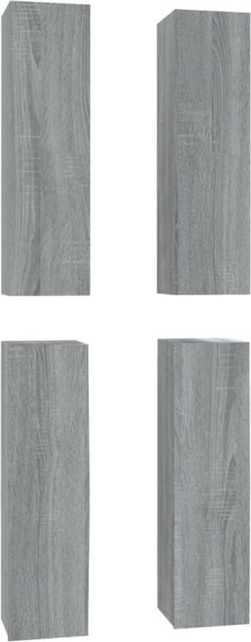 VidaXL -Tv-meubelen-4-st-30 5x30x110-cm-bewerkt-hout-grijs-sonoma-eiken