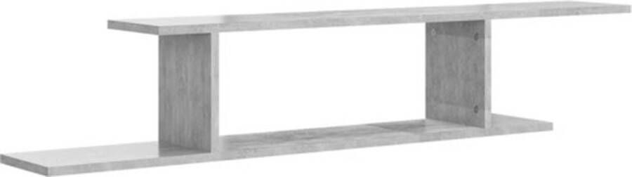VidaXL Tv-wandschap 125x18x23 cm bewerkt hout betongrijs