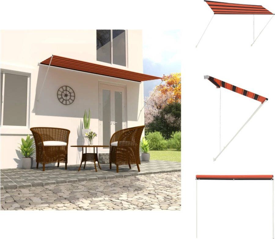 VidaXL Uittrekbare Zonwering 400x150 cm Water- en UV-bestendig PA-coating Vensterzonwering