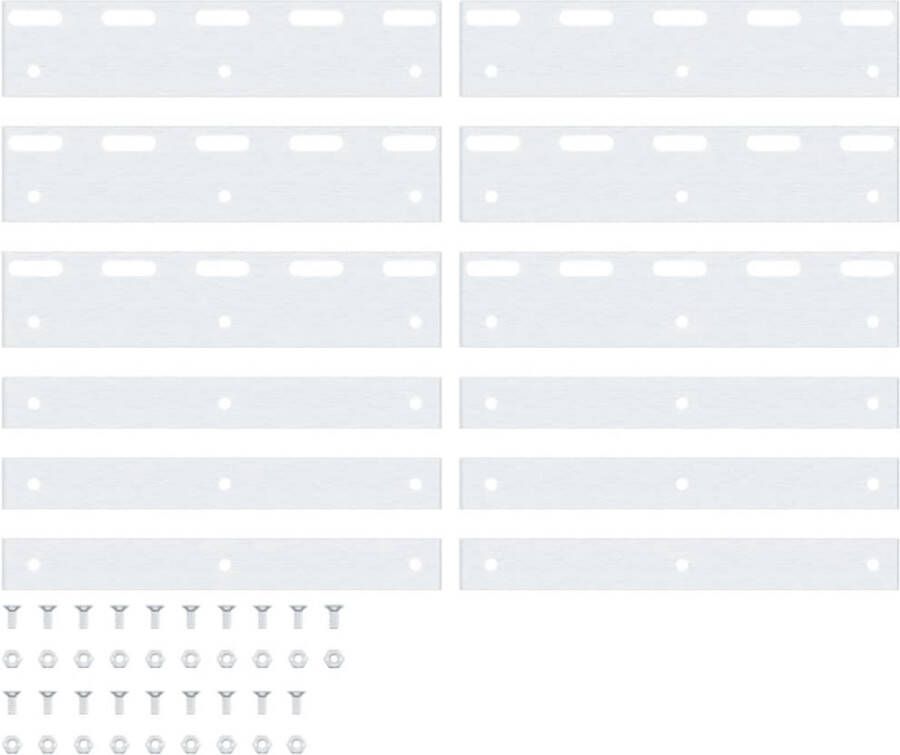 VidaXL -Verbindingsplaten-6-st-20-cm-roestvrij-staal-zilverkleurig