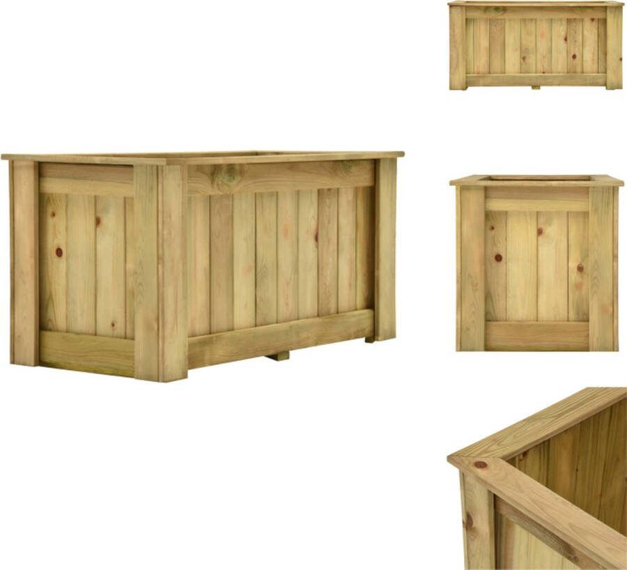 VidaXL Verhoogde Houten Tuinbak 100 x 50 x 50 cm Weerbestendig Bloempot