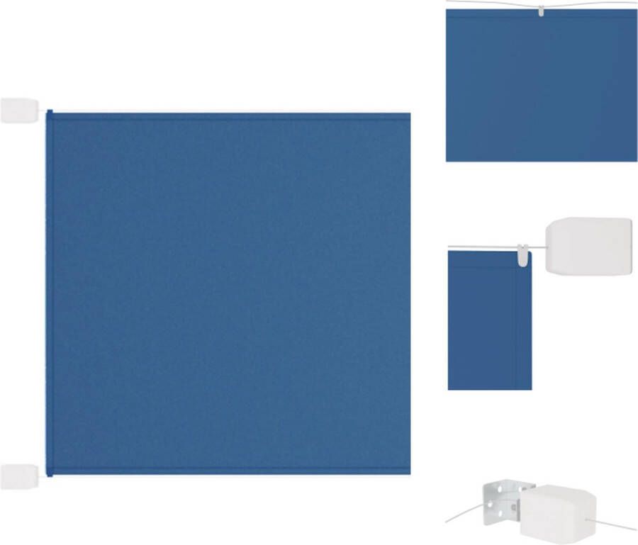 VidaXL Verticaal Balkonscherm 60x600 cm Uv-bestendig Blauw Parasol