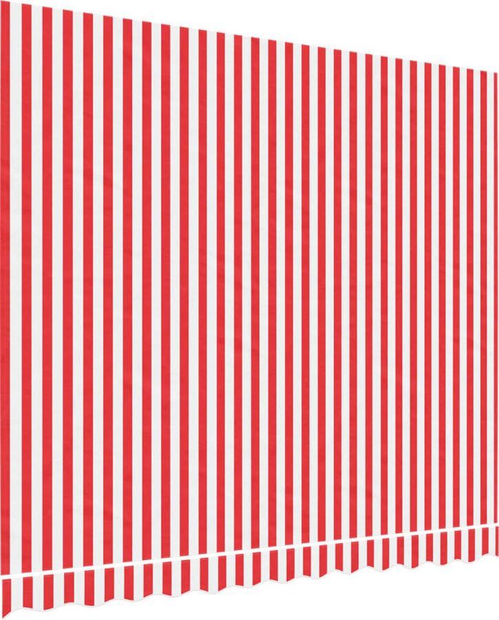 VidaXL Vervangingsdoek voor luifel gestreept 3x2 5 m rood en wit