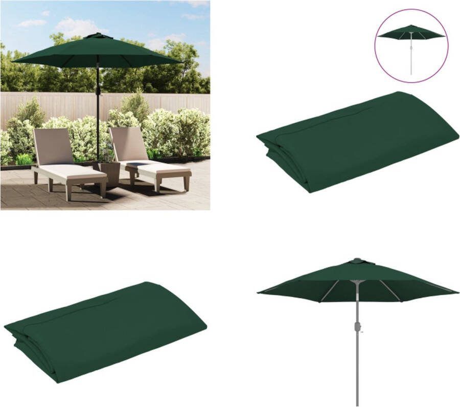 VidaXL Vervangingsdoek voor parasol 300 cm groen Vervangend Doek Vervangende Doeken Vervangingsdoek Vervangingsdoeken