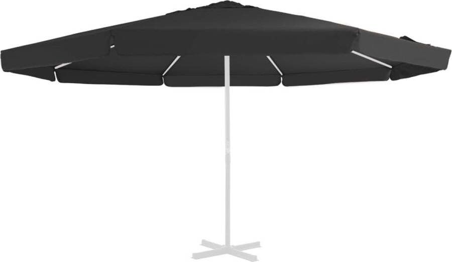 VidaXL Vervangingsdoek voor parasol 500 cm zwart