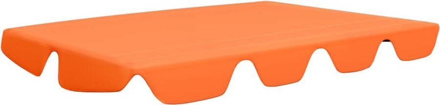 VidaXL Vervangingsluifel voor schommelbank 150 130x105 70 cm oranje