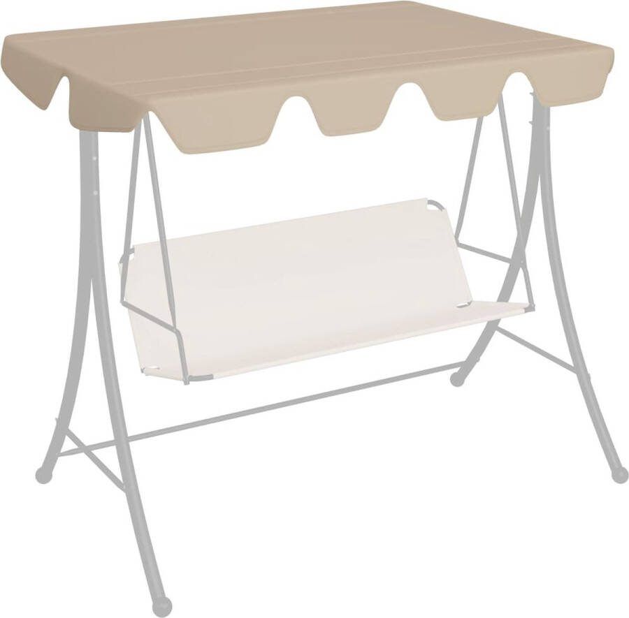 VidaXL -Vervangingsluifel-voor-schommelbank-150 130x105 70-cm-beige