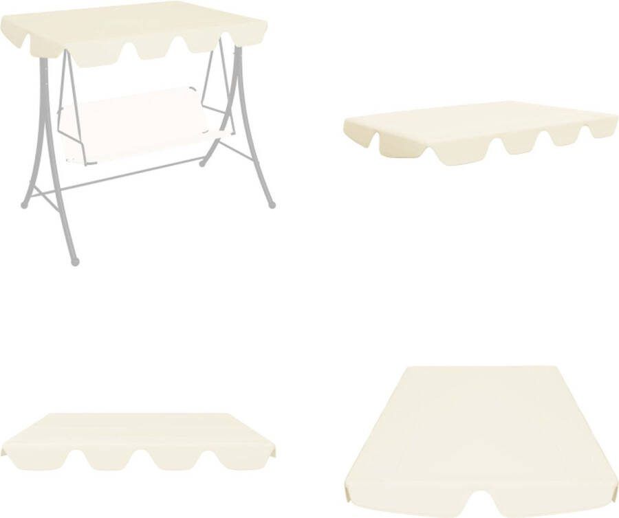 VidaXL Vervangingsluifel voor schommelbank 150 130x70 105cm crèmekleur Luifel Luifels Overkapping Overkappingen