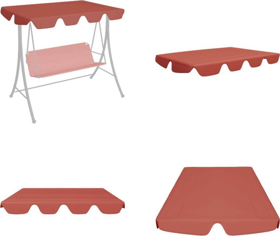 VidaXL Vervangingsluifel voor schommelbank 150 130x70 105cm terracotta Luifel Luifels Overkapping Overkappingen