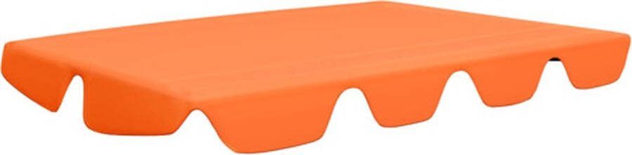 VidaXL Vervangingsluifel voor schommelbank 188 168x145 110 cm oranje