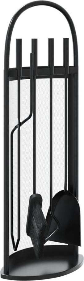 VidaXL 5-delige Haardset 23x15x66 cm staal