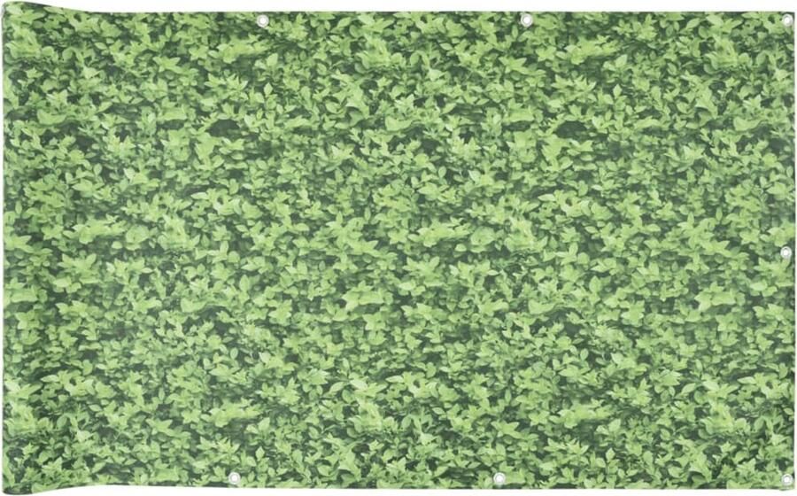 VidaXL Balkonscherm plantpatroon 300x75 cm PVC groen