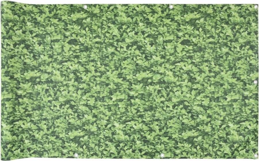 VidaXL Balkonscherm plantpatroon 600x90 cm PVC groen