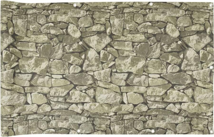 VidaXL Balkonscherm steenpatroon 700x120 cm PVC
