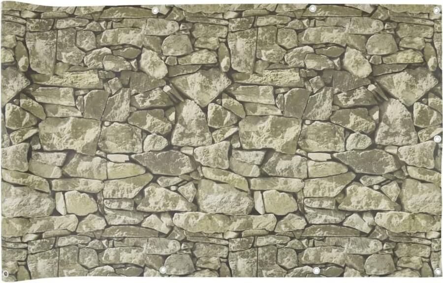 VidaXL Balkonscherm steenpatroon 700x75 cm PVC