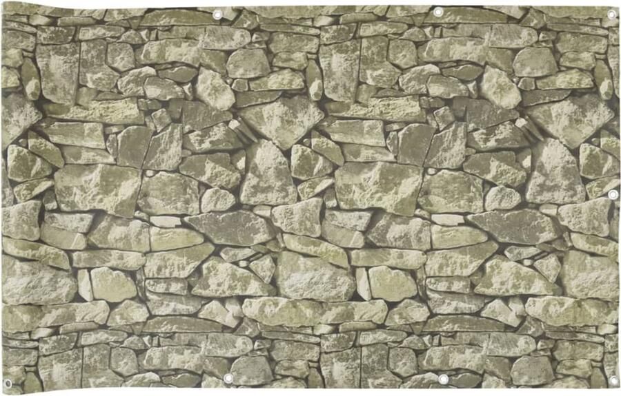 VidaXL Balkonscherm steenpatroon 800x75 cm PVC