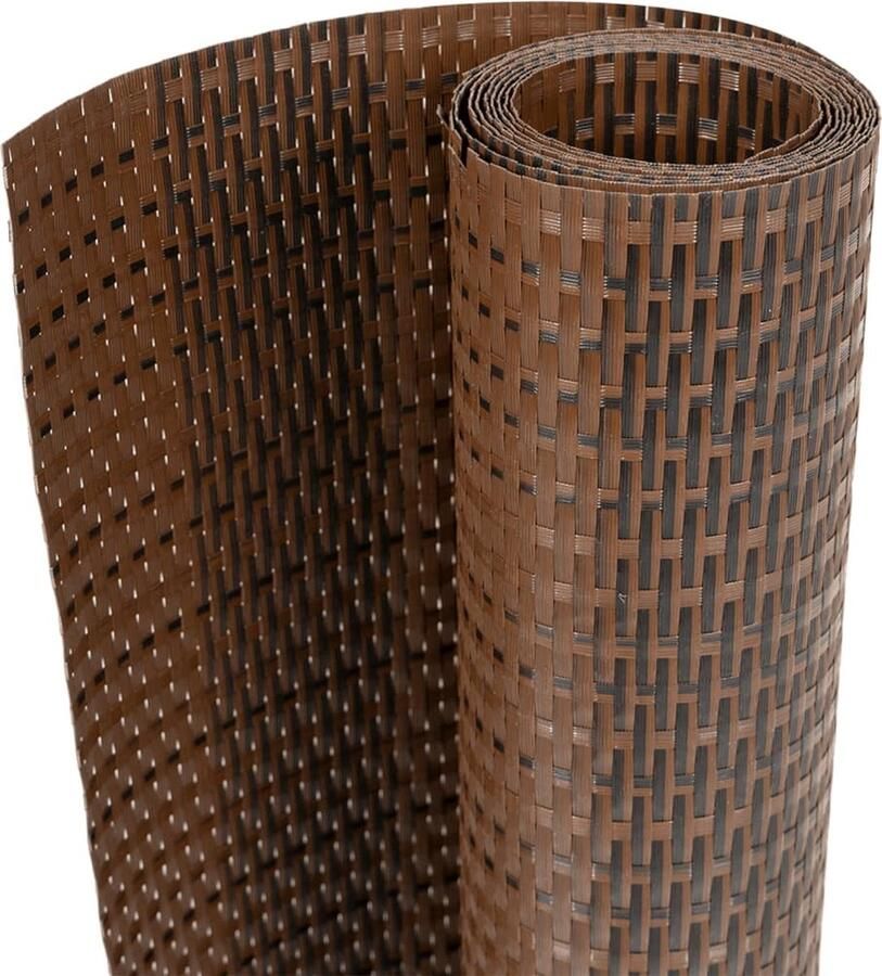 VidaXL Balkonschermen 10 st 255x19 cm poly rattan bruin en zwart
