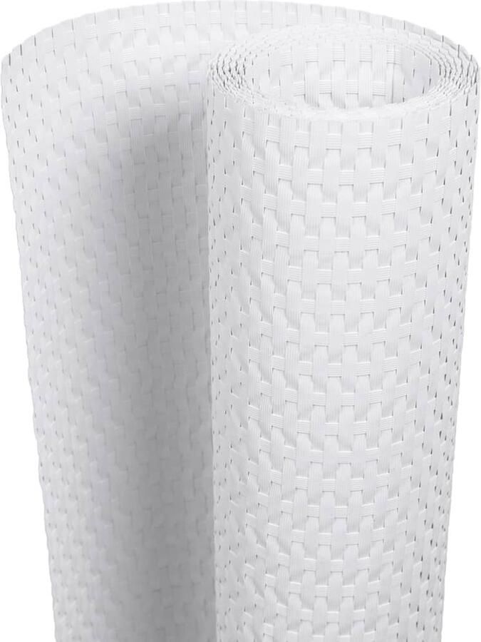 VidaXL Balkonschermen 5 st 255x19 cm poly rattan wit