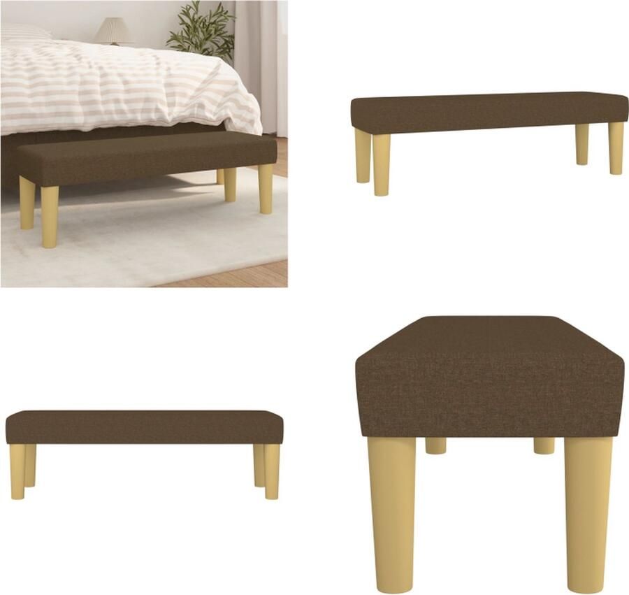 VidaXL Bankje 100x30x30 cm stof donkerbruin Bankje Bankjes Bank Zitbank
