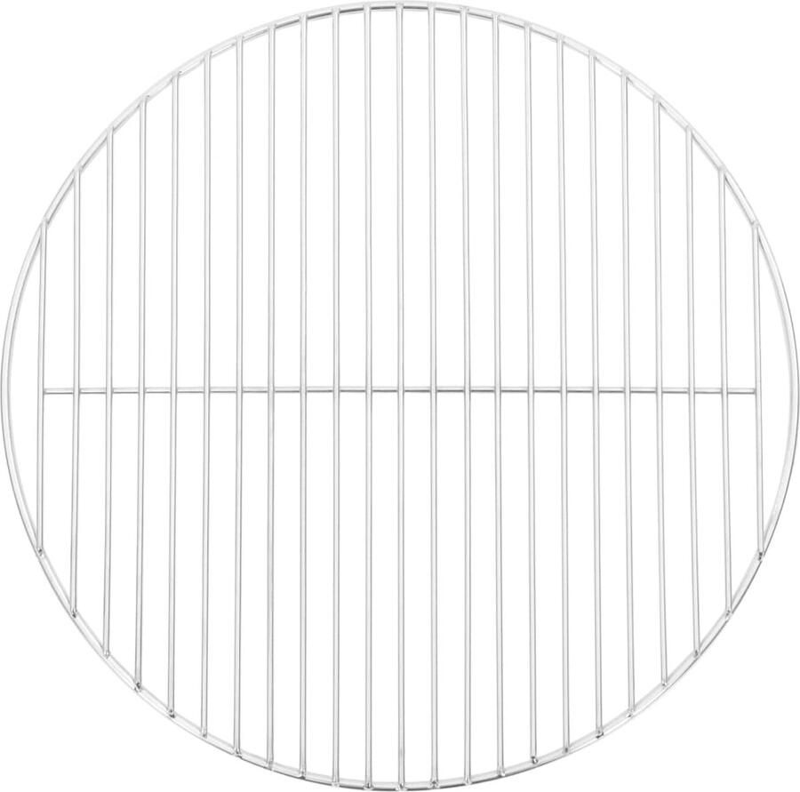 VidaXL Barbecuerooster rond Ø44 5 cm 304 roestvrij staal