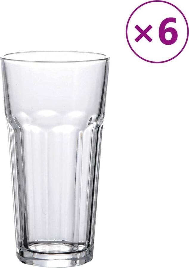 VidaXL Bierglazen 6 st 475 ml