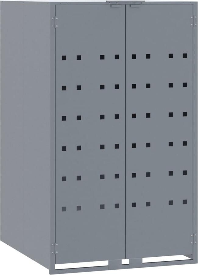 VidaXL Containerberging voor 1 container 69x79x117 cm staal grijs