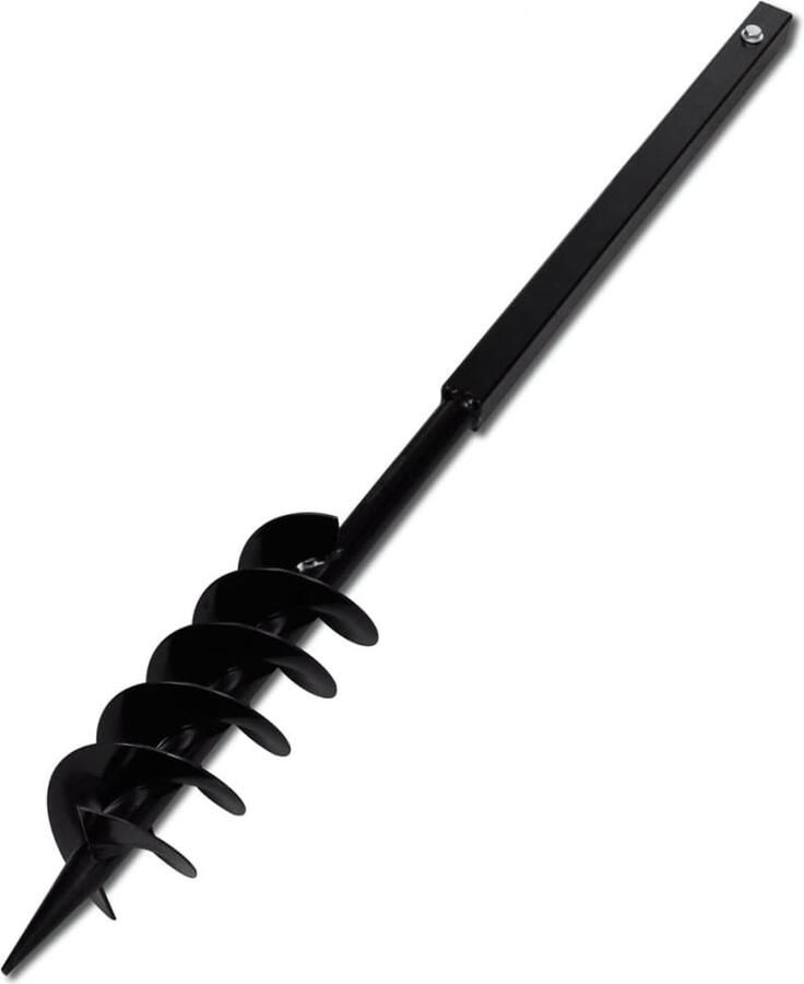 VidaXL -Grondboor-met-handvat-150-mm-en-verlengstukken-5-m-staal
