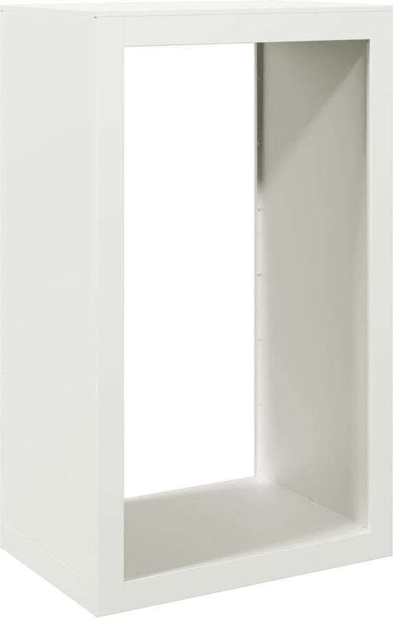 VidaXL Haardhoutrek 60x40x100 cm staal wit