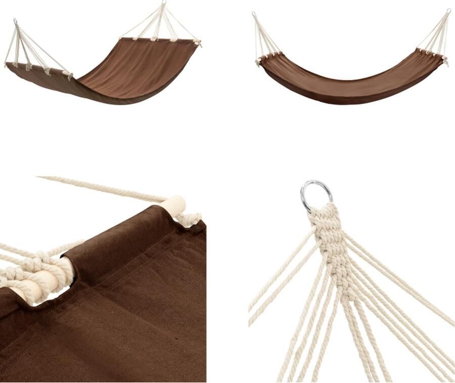 VidaXL Hangmat 210 x 150 cm (bruin) Hangmat Hangmatten Hang Mat Hang Matten