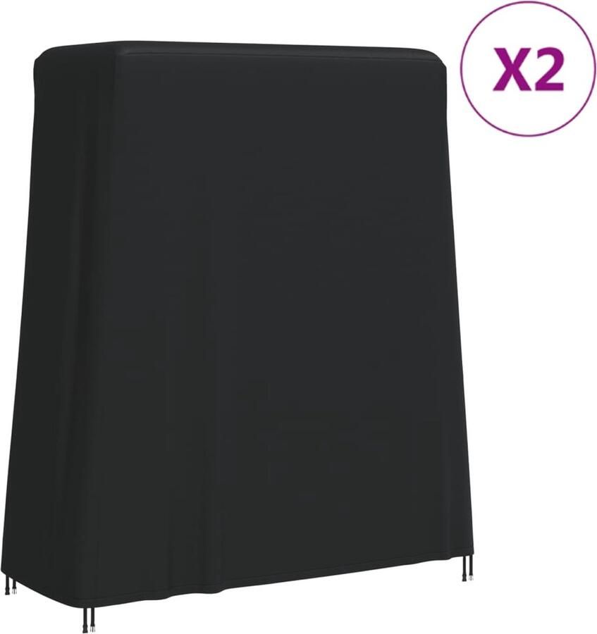 VidaXL -Hoezen-voor-tafeltennistafel-2-st-165x70x185-cm-420D-oxford