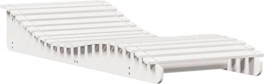 VidaXL Ligbed 205x80x31 5 cm massief grenenhout wit