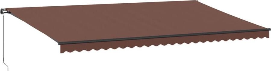 VidaXL Luifel handmatig uittrekbaar 600x350 cm bruin