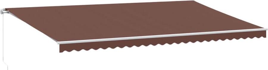 VidaXL Luifel handmatig uittrekbaar met LED 600x350 cm bruin