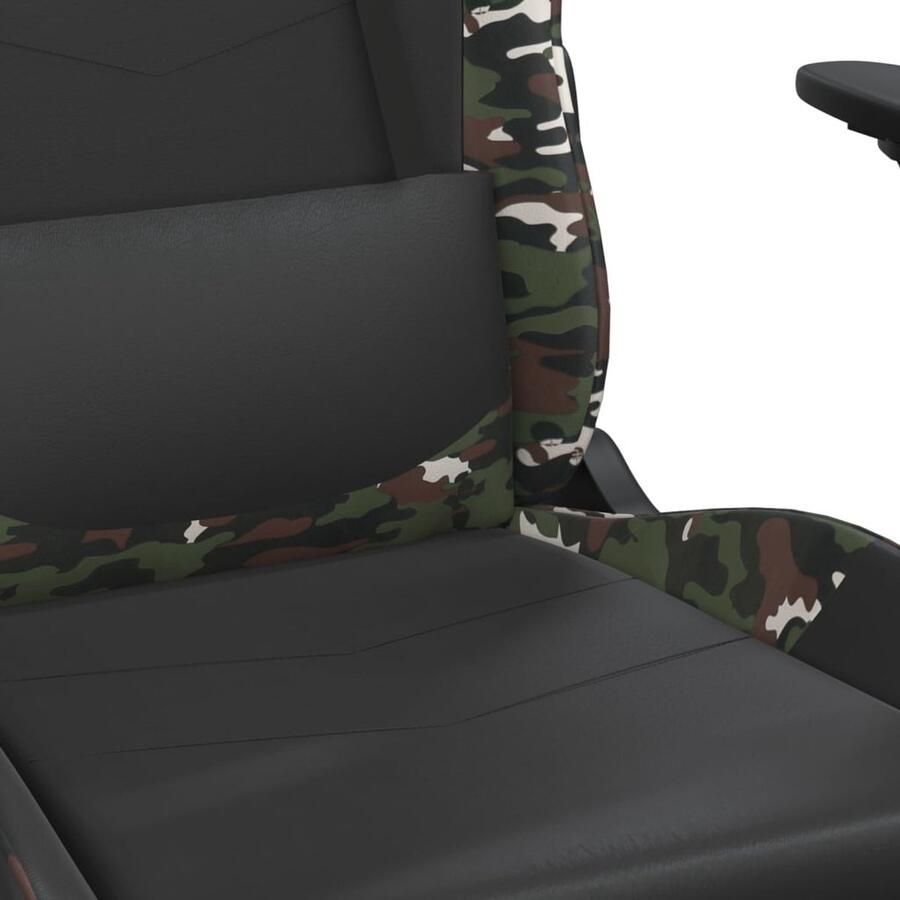 VidaXL -Massage-gamestoel-met-voetensteun-kunstleer-zwart-&-camouflage