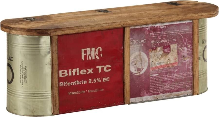 VidaXL Opbergbank dressoir 120x30x40 cm massief gerecycled hout