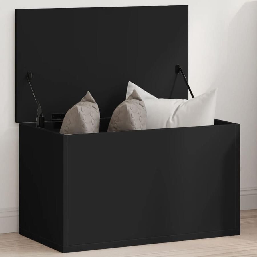VidaXL Opbergbox 60x35x35 cm bewerkt hout zwart