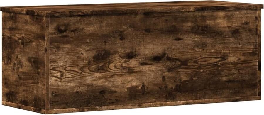 VidaXL Opbergbox 90x35x35 cm bewerkt hout gerookt eikenkleurig