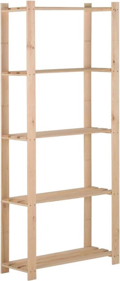 VidaXL Opbergrek 5-laags 80x28 5x170 cm massief grenenhout